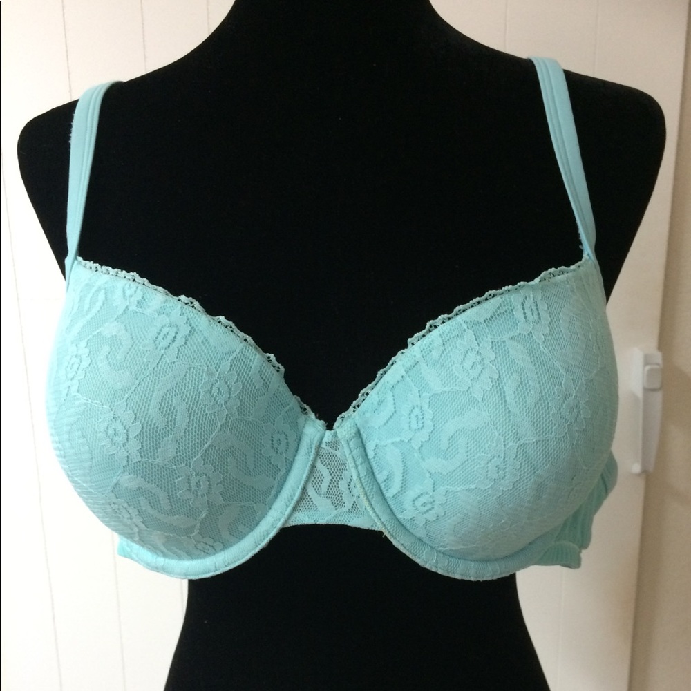 Cacique Underwire 42B Turquoise/Baby Blue Lace